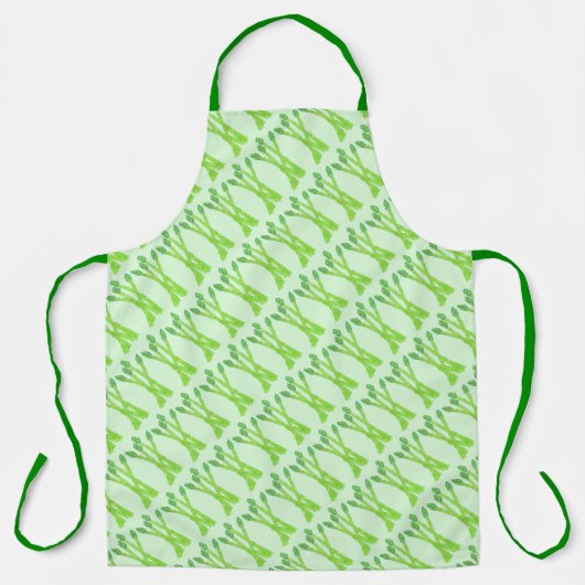 Grüner Spargel Speere Gemüsegarten Veggie Veg Schürze (Vorderseite)