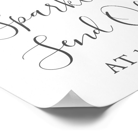 Grüner Sparkler der Weißen Blume Abschicken eines Poster (Ecke)