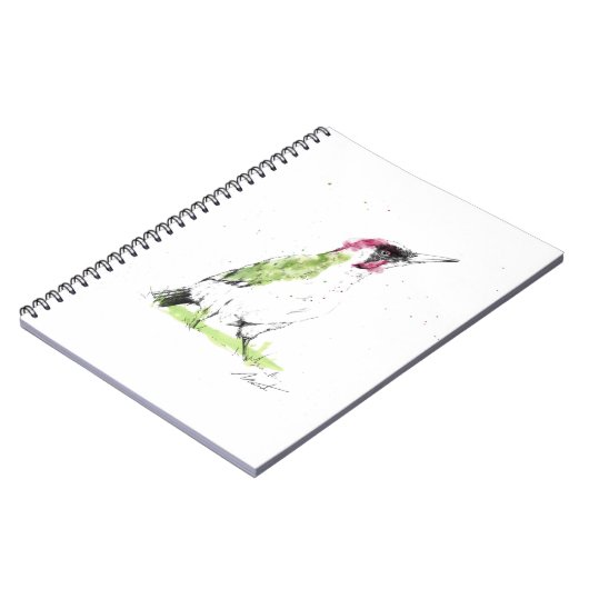 Grüner Specht Notizblock (Linke Seite)