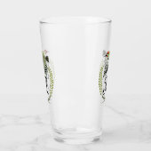 Grüner Specker im Flug Monogram Glas (Links)