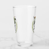 Grüner Specker im Flug Monogram Glas (Rechts)