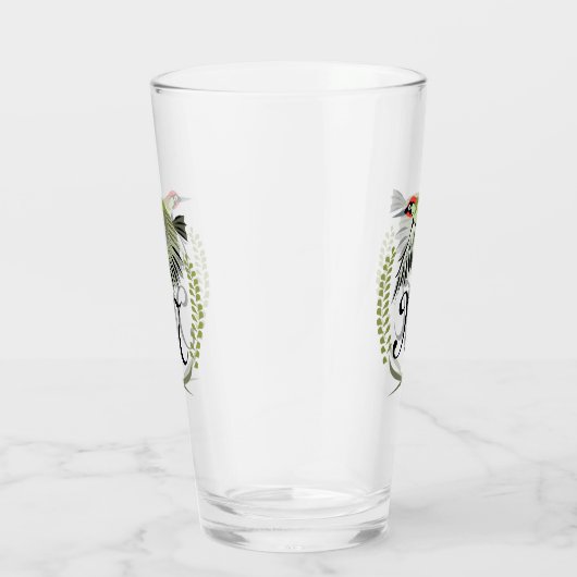 Grüner Specker im Flug Monogram Glas (Rechts)