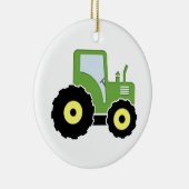 Grüner Spielzeugtraktor Keramik Ornament (Rechts)