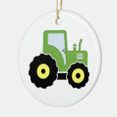 Grüner Spielzeugtraktor Keramik Ornament (Links)