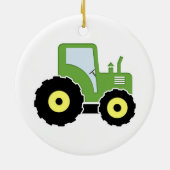 Grüner Spielzeugtraktor Keramik Ornament (Hinten)