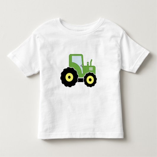 Grüner Spielzeugtraktor Kleinkind T-shirt (Vorderseite)