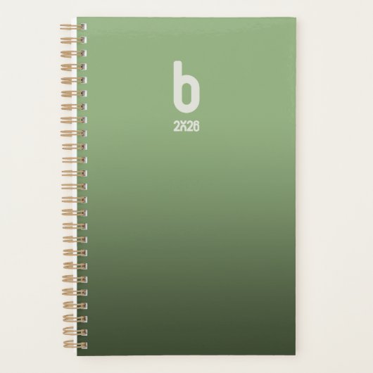 Grüner Spiralplaner – 2026 Atem Planer (Vorderseite)