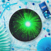 Grüner Splash Pappteller (Party)