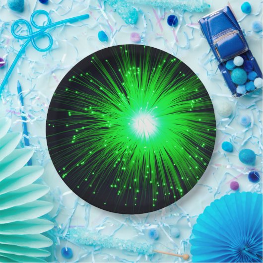 Grüner Splash Pappteller (Party)