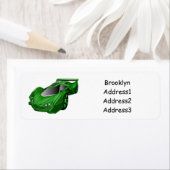 Grüner Sportwagen mit Luftfolie (Insitu)