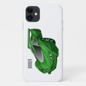 Grüner Sportwagen mit Luftfolie Case-Mate iPhone Hülle (Rückseite)