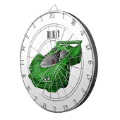 Grüner Sportwagen mit Luftfolie Dartscheibe (Vorderseite rechts)