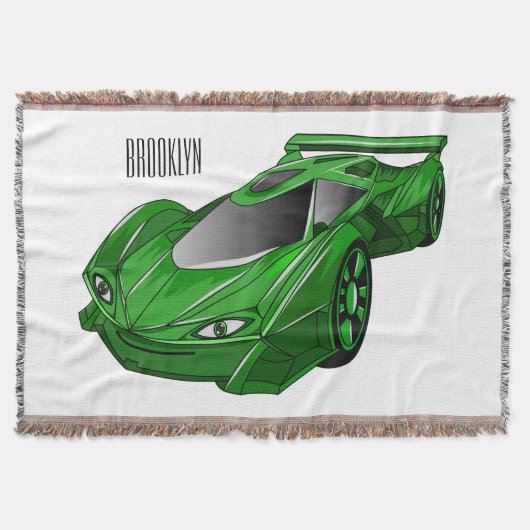 Grüner Sportwagen mit Luftfolie Decke (Vorderseite)
