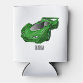 Grüner Sportwagen mit Luftfolie Dosenkühler (Vorderseite)