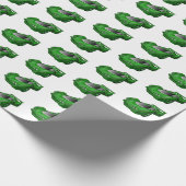 Grüner Sportwagen mit Luftfolie Geschenkpapier (Ecke)