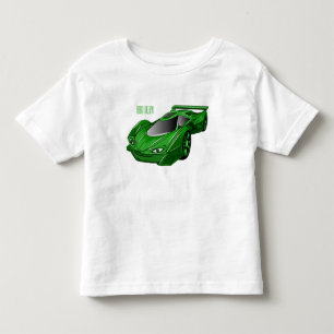 Grüner Sportwagen mit Luftfolie Kleinkind T-shirt