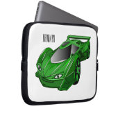 Grüner Sportwagen mit Luftfolie Laptopschutzhülle (Vorne Rechts)