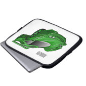 Grüner Sportwagen mit Luftfolie Laptopschutzhülle (Vorne Knopf)