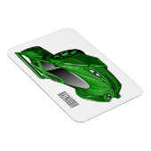 Grüner Sportwagen mit Luftfolie Magnet (Rechte Seite)