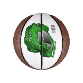 Grüner Sportwagen mit Luftfolie Mini Basketball (Vertikal)