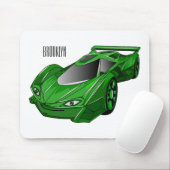 Grüner Sportwagen mit Luftfolie Mousepad (Mit Mouse)