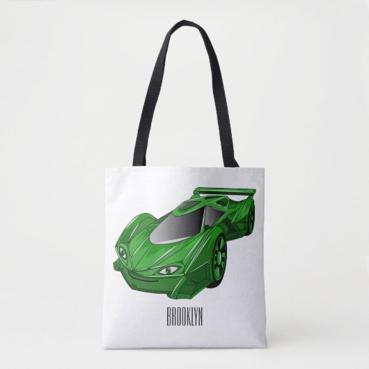 Grüner Sportwagen mit Luftfolie Tasche (Vorderseite)