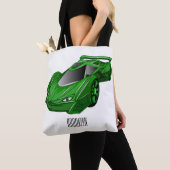 Grüner Sportwagen mit Luftfolie Tasche (Von Nahem)