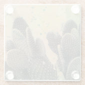 Grüner Spritzer des Wüsten-Kaktus-| Glasuntersetzer (Rückseite)