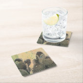 Grüner Spritzer des Wüsten-Kaktus-| Rechteckiger Pappuntersetzer (Vor Ort)