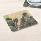 Grüner Spritzer des Wüsten-Kaktus-| Rechteckiger Pappuntersetzer (angewinkelt)