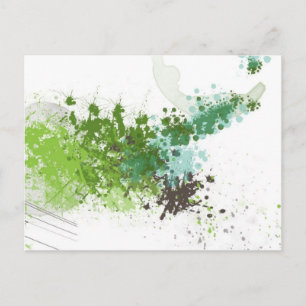 Grüner Spritzer Postkarte