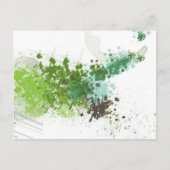 Grüner Spritzer Postkarte (Vorderseite)
