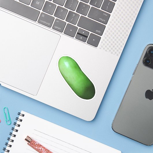 Grüner Squash (Winter Melon) Aufkleber (Laptop mit iPhone)