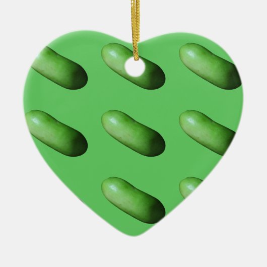 Grüner Squash (Winter Melon) Keramik Ornament (Vorne)