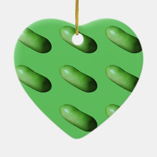 Grüner Squash (Winter Melon) Keramik Ornament (Hinten)