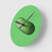Grüner Squash (Winter Melon) Runde Wanduhr (Winkel)