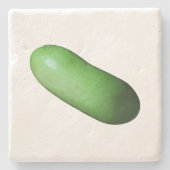 Grüner Squash (Winter Melon) Steinuntersetzer (Vorderseite)