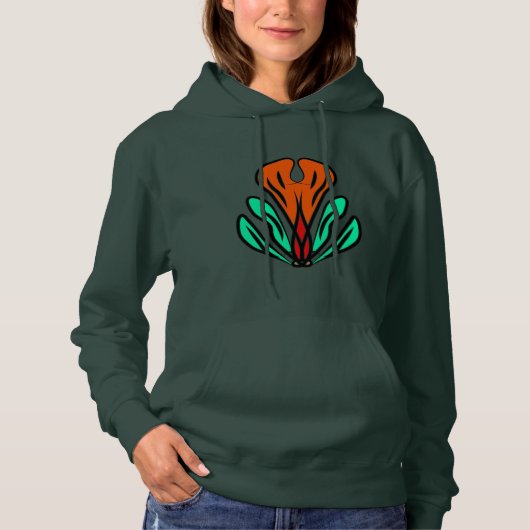 Grüner Stammes-Hoodie Hoodie (Vorderseite)
