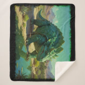 Grüner Stegosaurus und Wüstenpool Sherpadecke (Vorderseite)