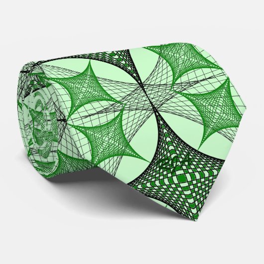 Grüner Stern Krawatte (Gerollt)