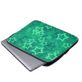 Grüner Stern Laptopschutzhülle (Vorne Knopf)