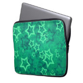 Grüner Stern Laptopschutzhülle (Vorderseite Links)