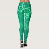 Grüner Stern Leggings (Rückseite)
