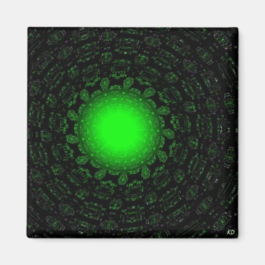 Grüner Stern-Magnet Magnet (Vorne)