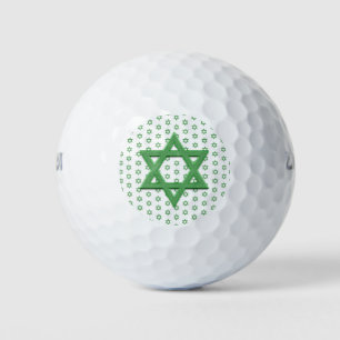 Grüner Stern von David nahtlos Golfball