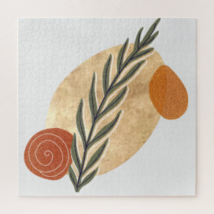 Grüner Stiel Boho Puzzle