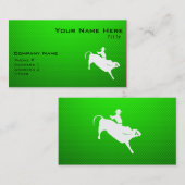 Grüner Stier-Reiter Visitenkarte (Vorne/Hinten)