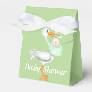 Grüner Storch-Babyparty-Bevorzugungs-Kasten Geschenkschachtel
