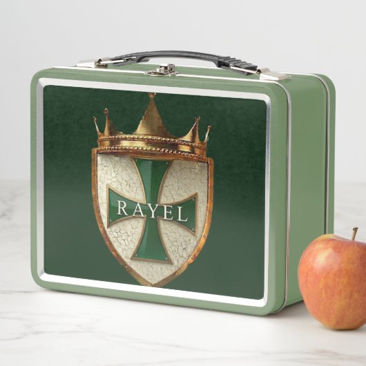 Grüner StrahlEl Crest   Metall Brotdose (Beispiel)