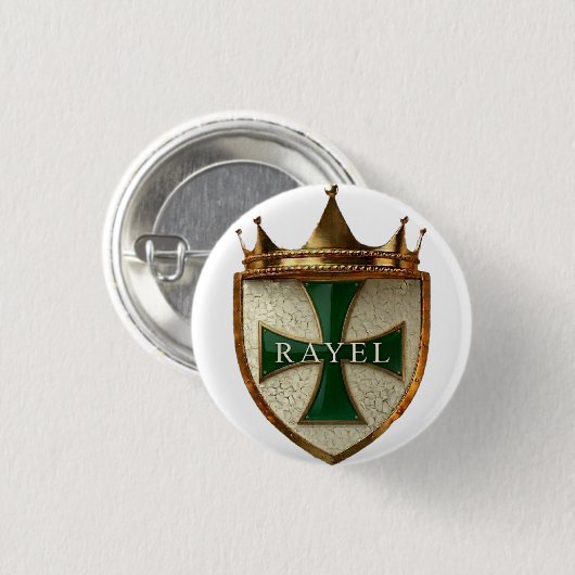 Grüner StrahlEl Wappen Knopf / Abzeichen Button (Vorne & Hinten)